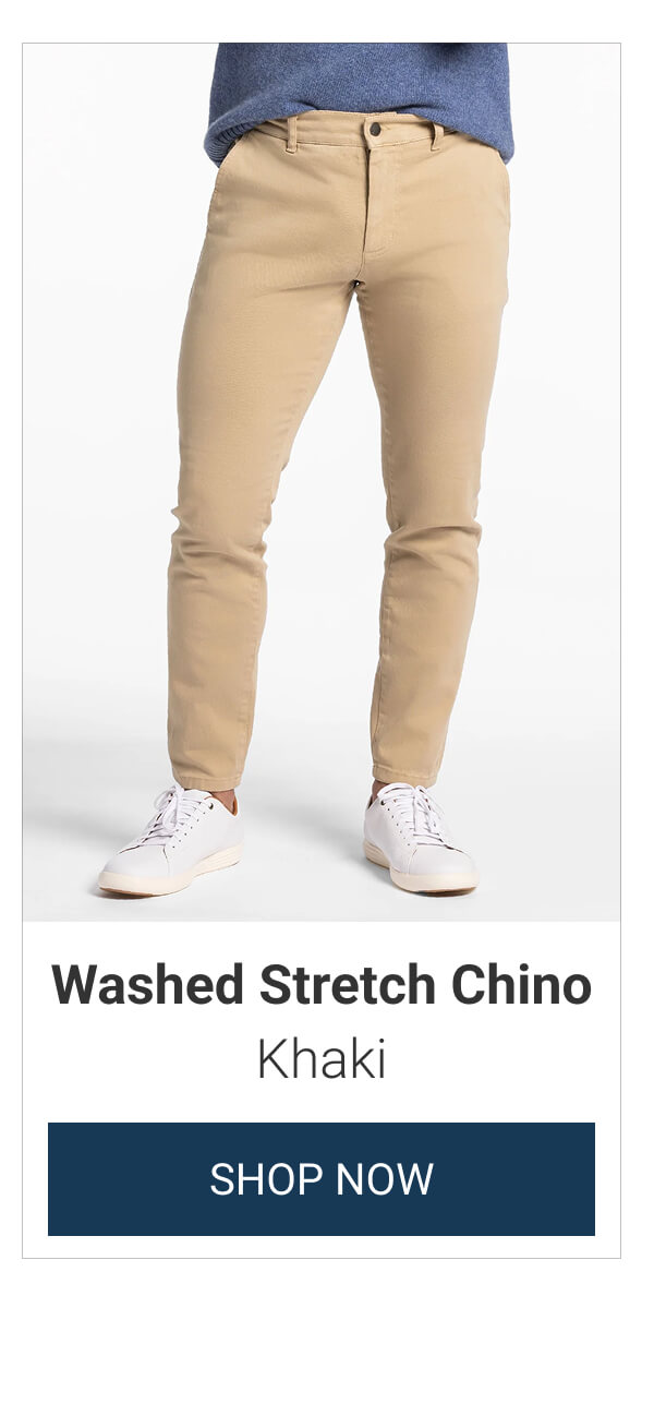 Khaki Washed Stretch Chino