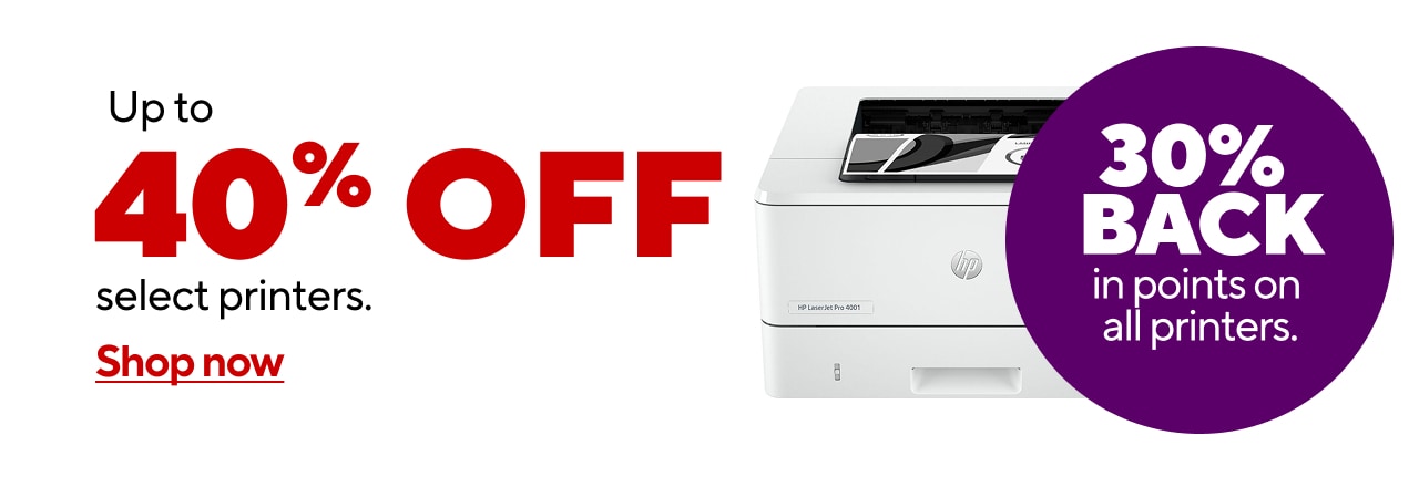 Up to 40% off select Printers