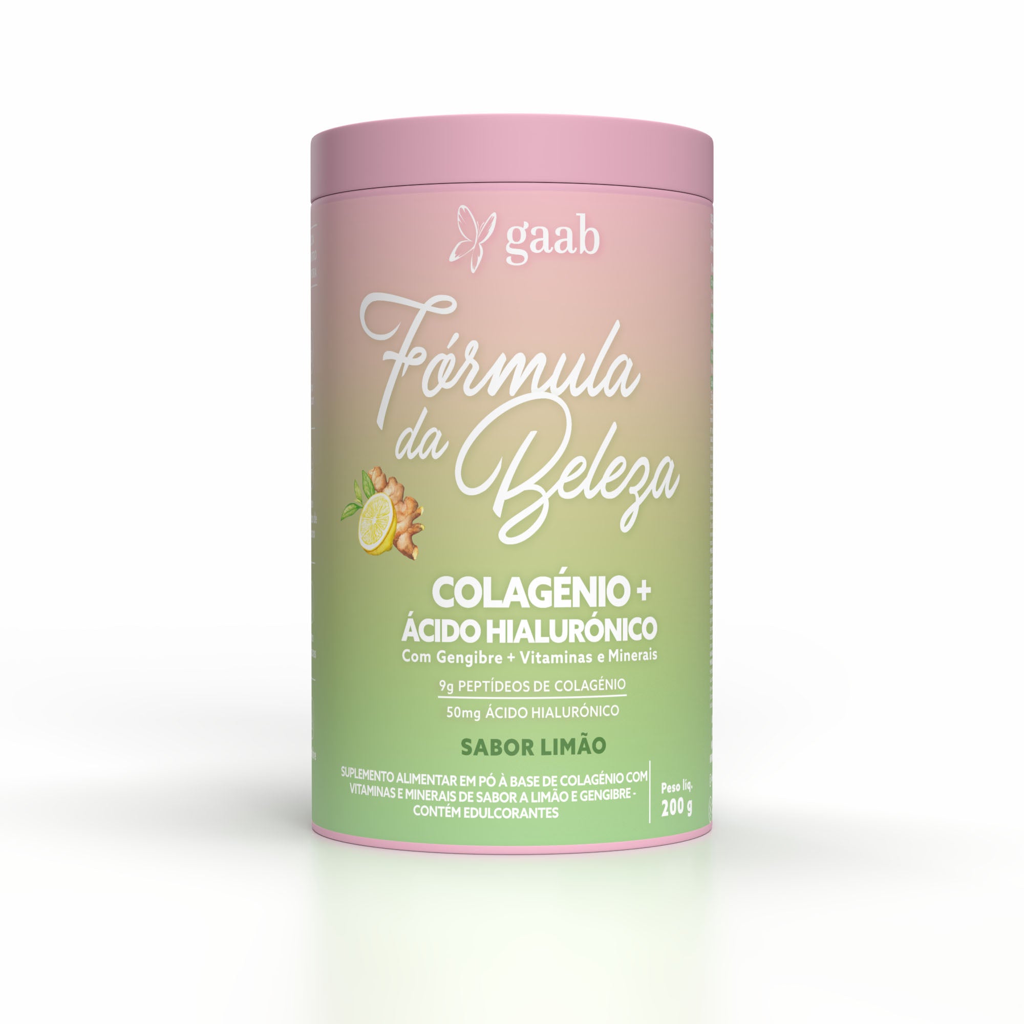 Image of Gaab Colagénio + Ácido Hialurónico Sabor a Limão 200Gr