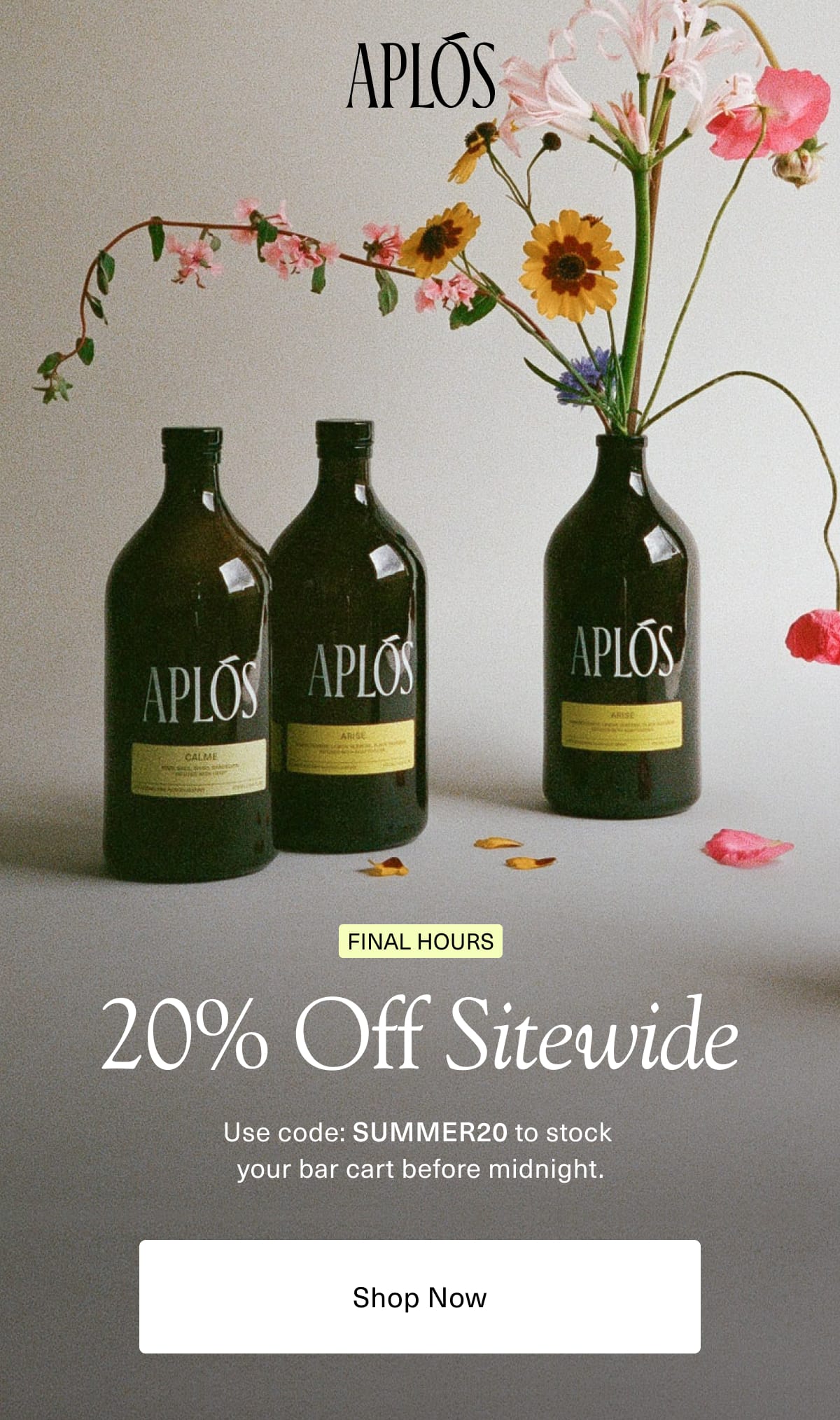Aplós | Final Hours 20% Off Sitewide | Use code: SUMMER20 to stock your bar cart before midnight. | [ Shop Now ]
