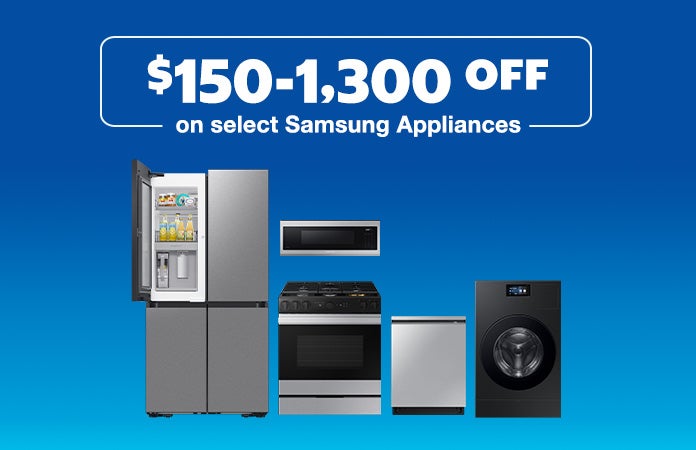 $150 - $1300 OFF select samsung appliances