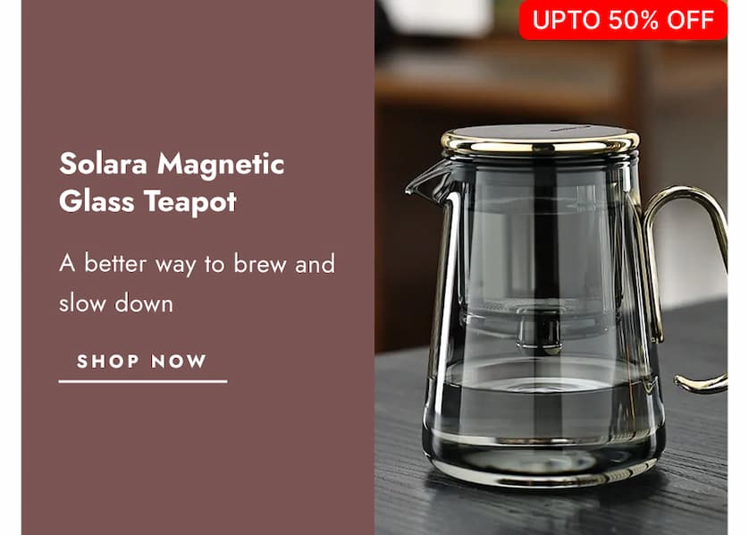 Solara   Magnetic   Glass   Teapot