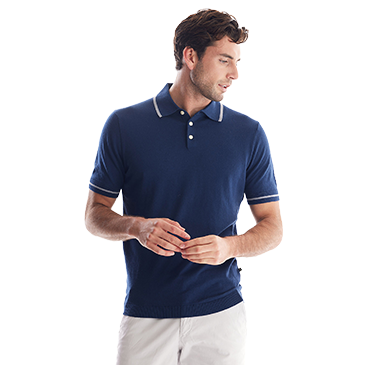 Ferdinand Cotton Silk Short Sleeve Polo Shirt