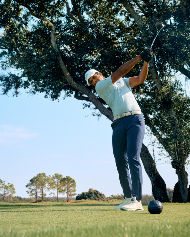 Aaron Rai wearing ECCO Golf shoes
