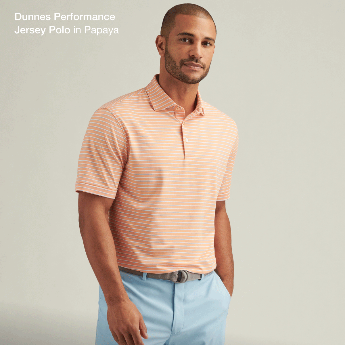 Dunnes Performance Jersey Polo in Papaya - Shop New Polos