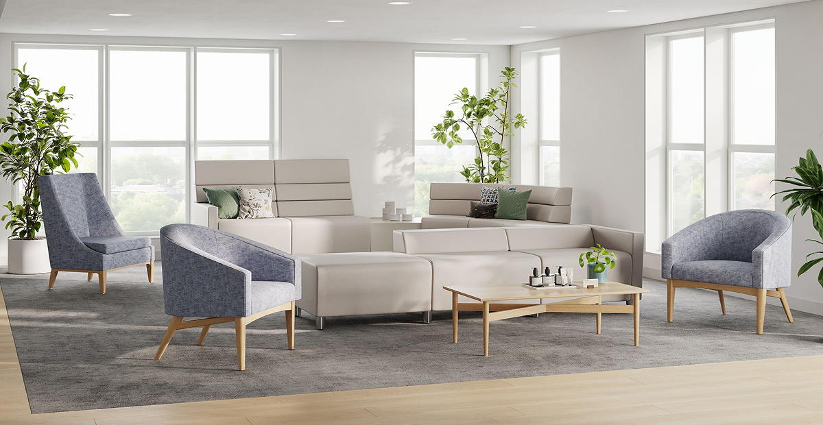 A waiting room setting