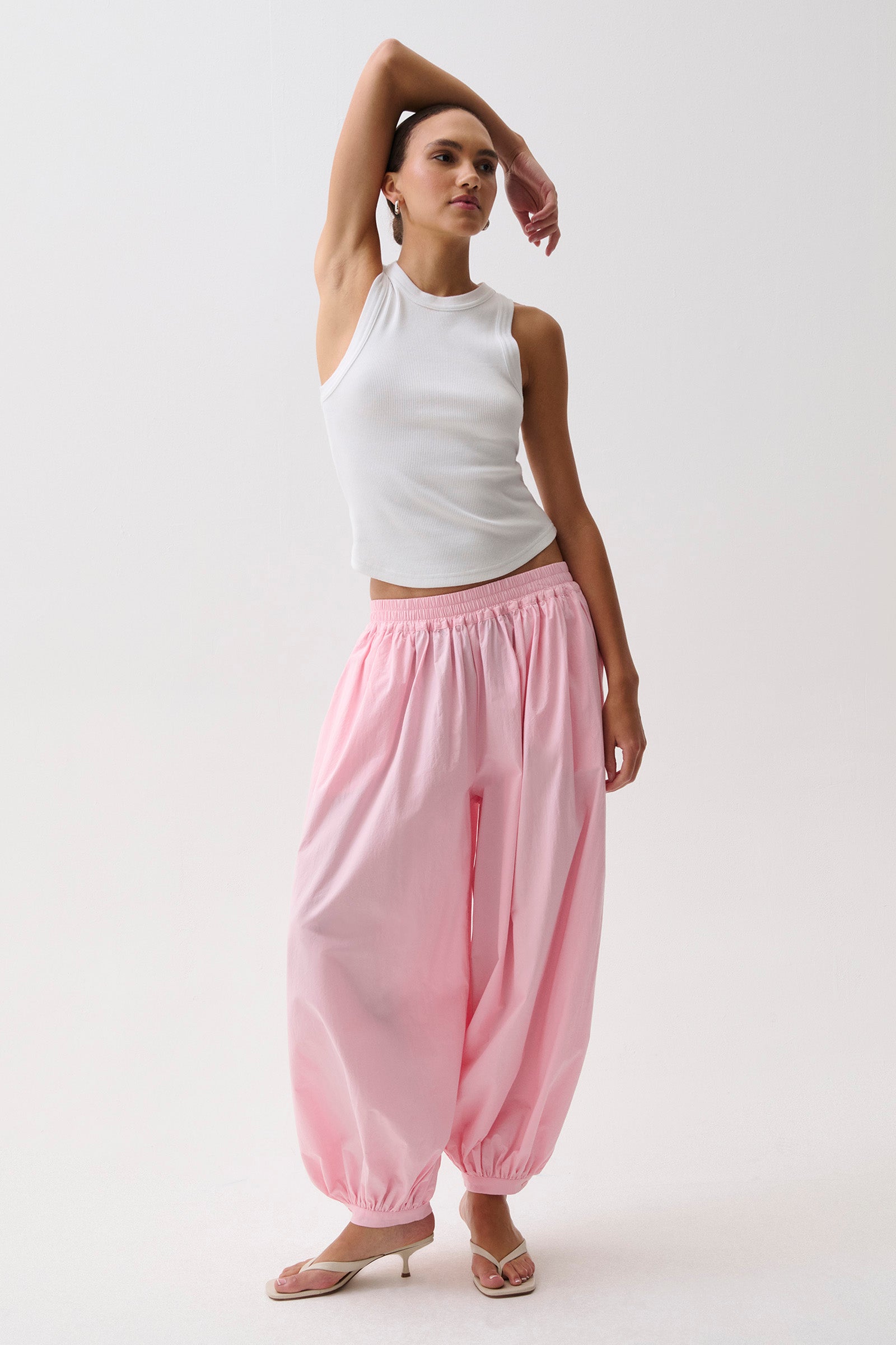 Image of Liya Poplin Balloon Pant - Rosette