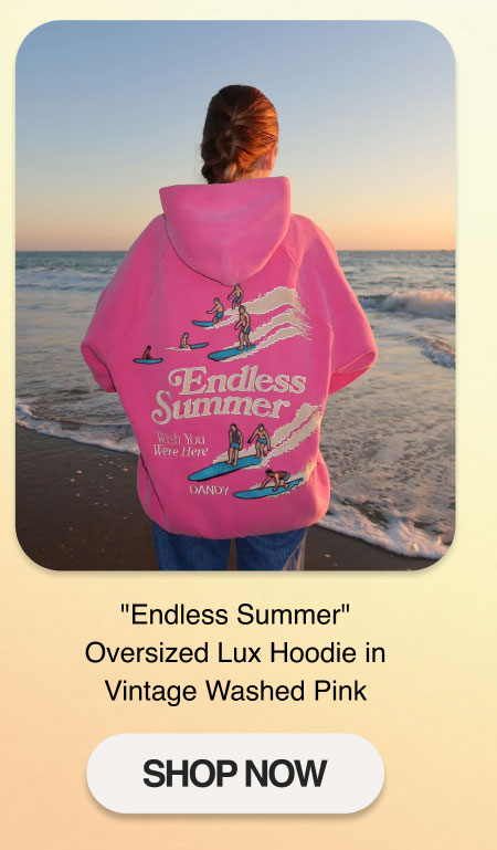"Endless Summer" Oversized Lux Hoodie in Vintage Washed Pink