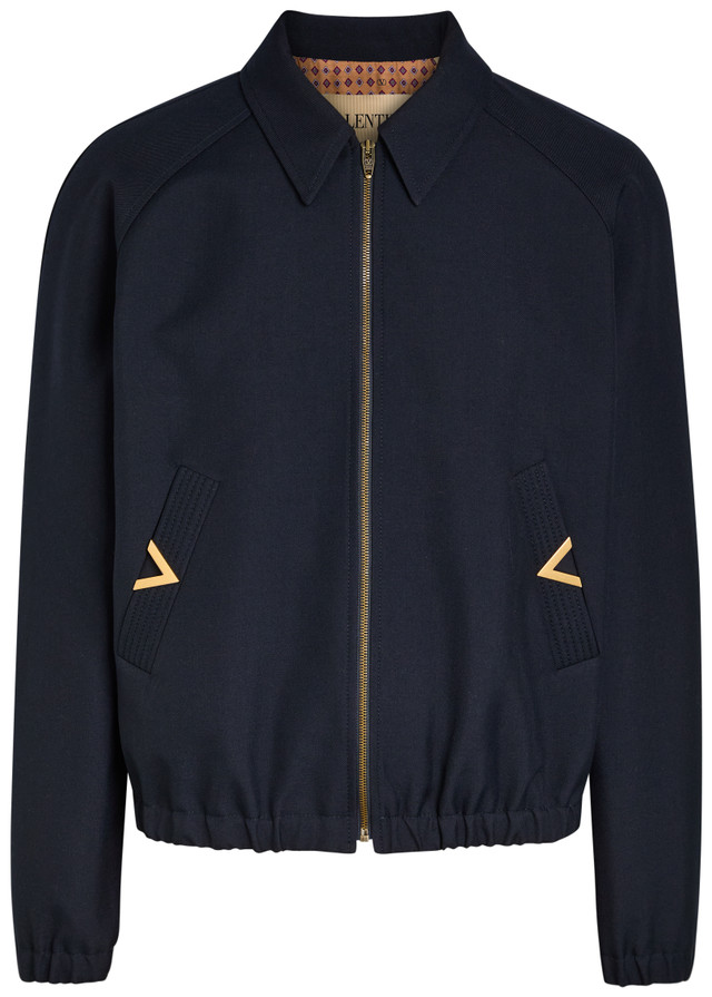 VALENTINO GARAVANI Logo-plaque woven jacket