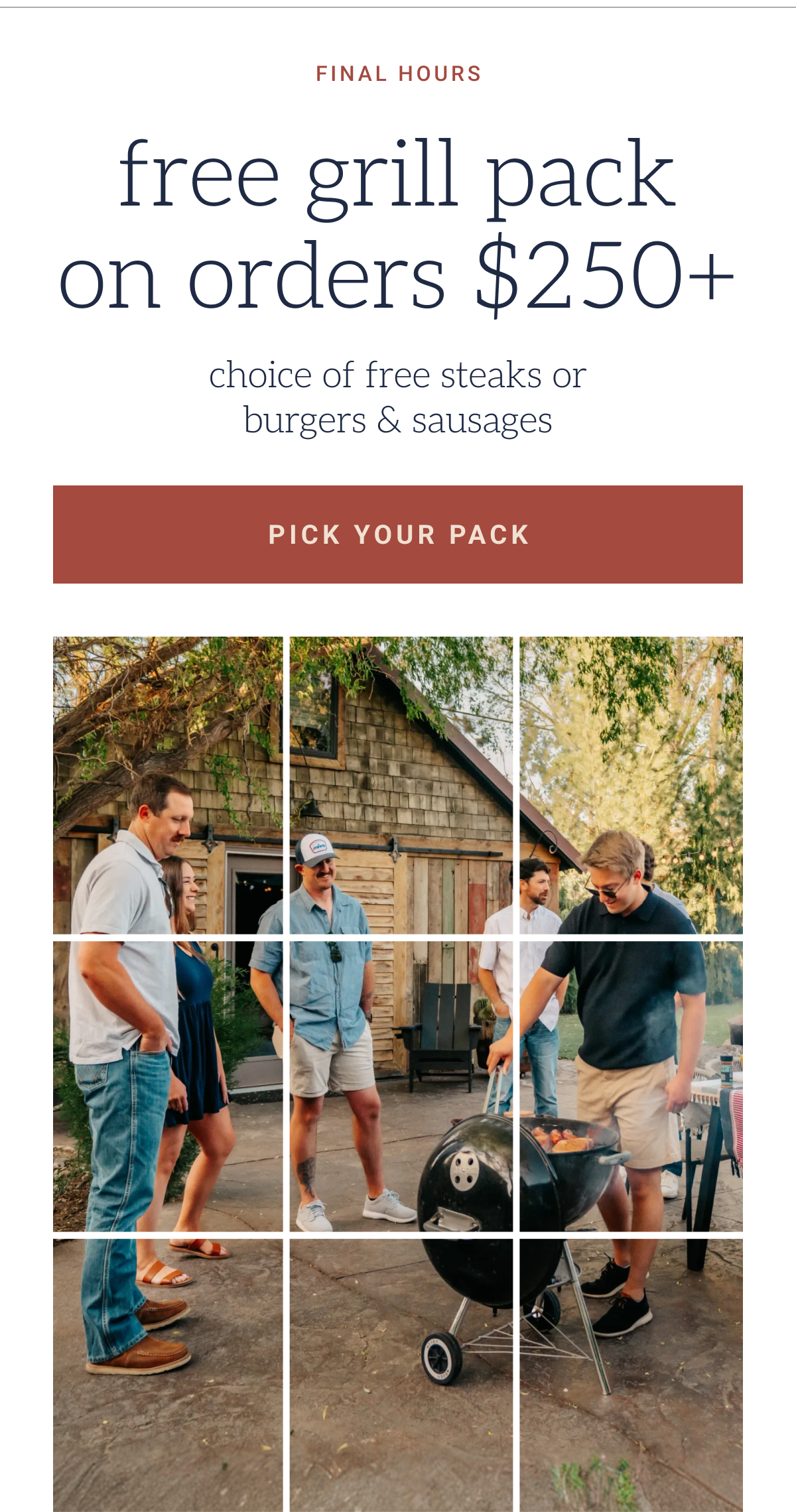 Free grill pack offer hero
