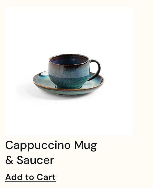 Cappuccino Mug & Saucer Add to Cart