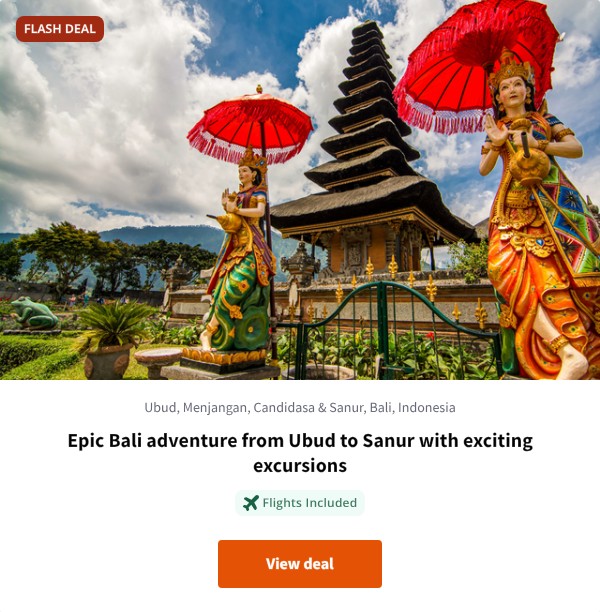 Epic Bali adventure from Ubud to Sanur with exciting excursions