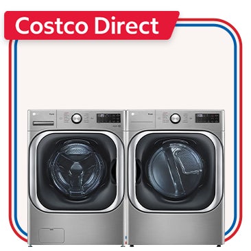 LG 5.2 cu. ft. Mega Capacity Front Load Washer and 9.0 cu. ft. Mega Capacity Dryer with Built-In Intelligence