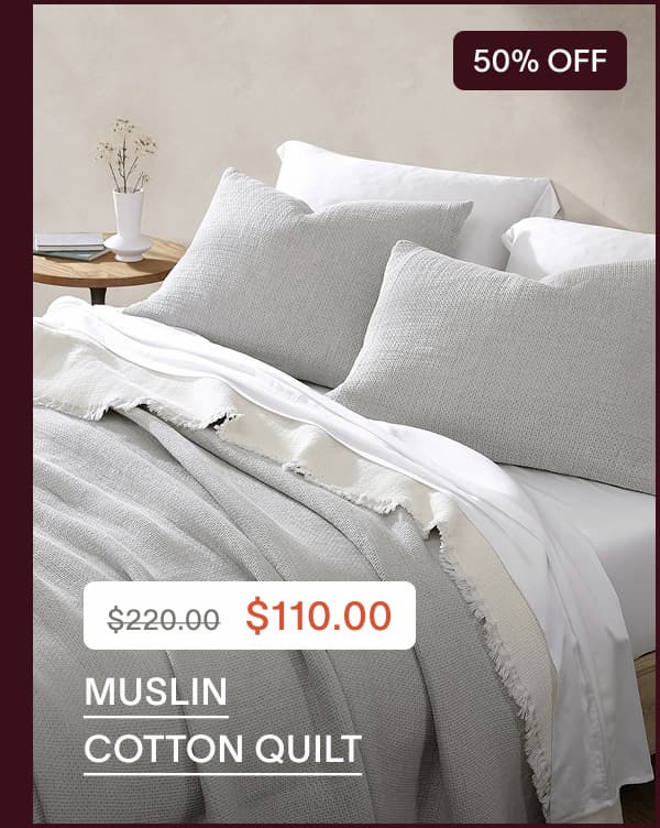 Muslin cotton quilt - 50% OFF