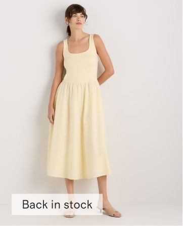 Cotton Mixed Media Tank Dress