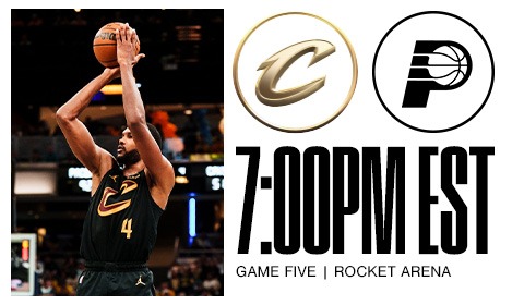 Cavs vs Pacers Game 5 at Rocket Arena at 7:00 PM