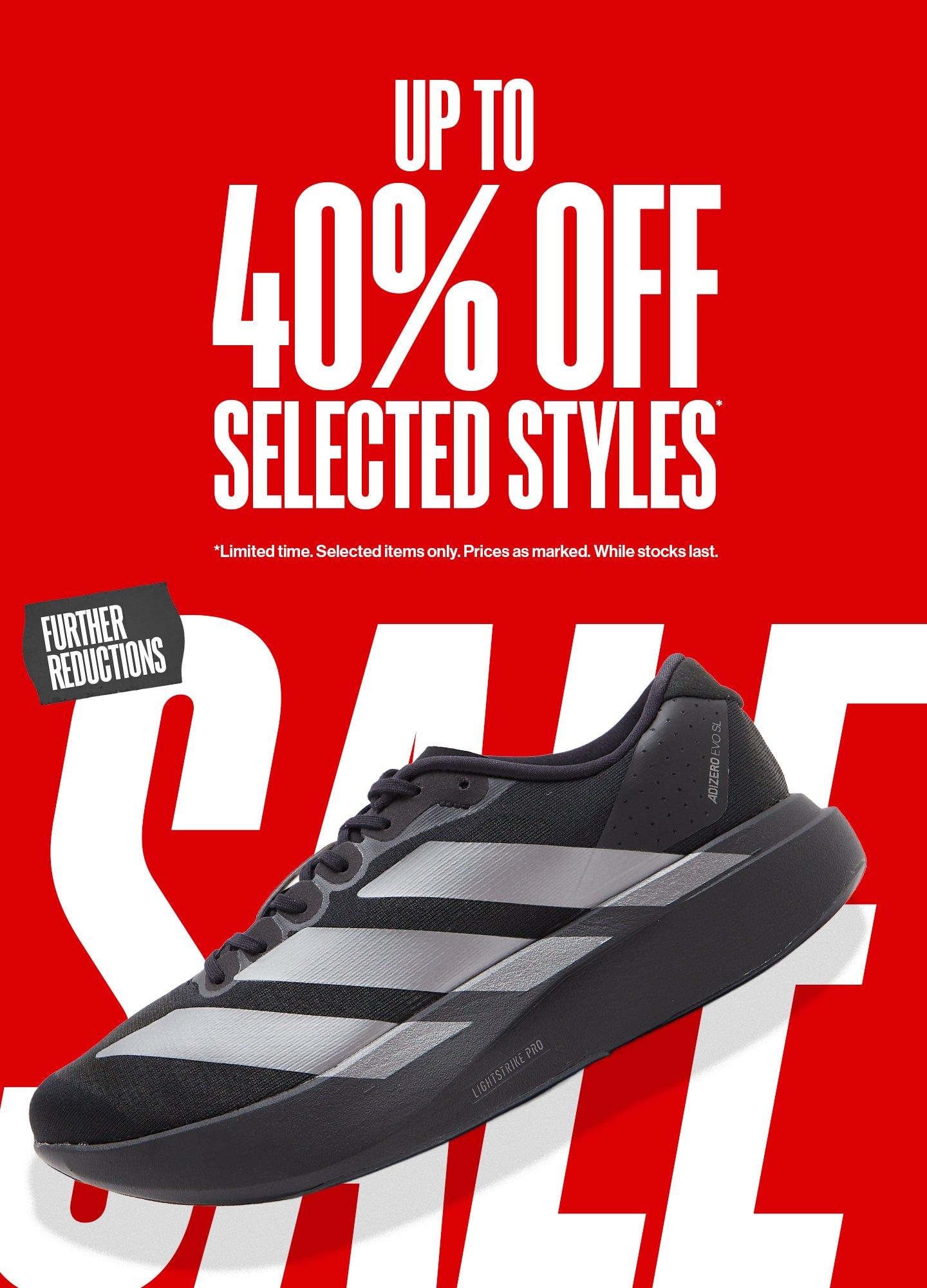 Up To 40% OFF Selected Styles
