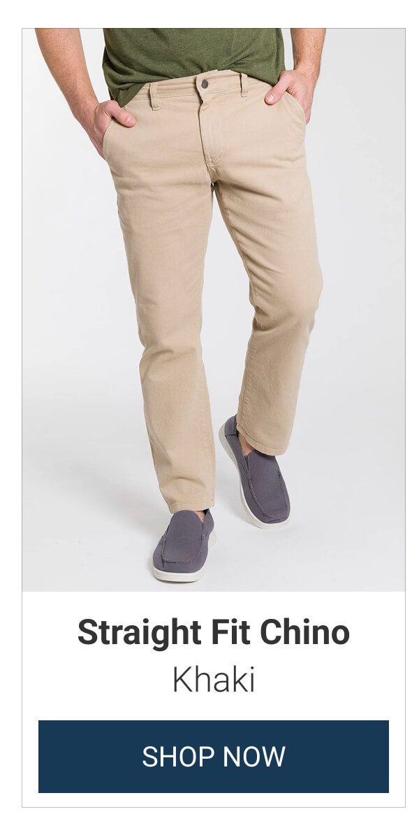 Khaki Straight Fit Chino