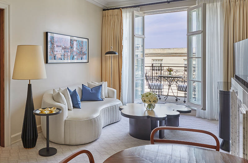 The living room at the Mayfair Terrace Suite at Claridge's