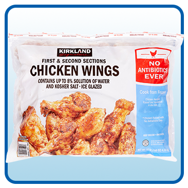 Kirkland Signature Chicken Wings, First and Second Sections, 10 lbs