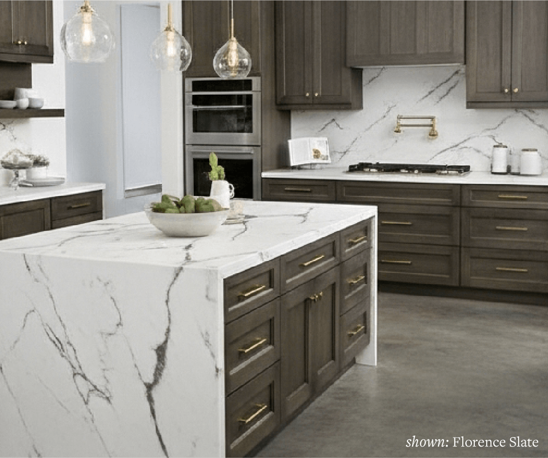 Kitchen with Florence Slate Shaker Cabinets