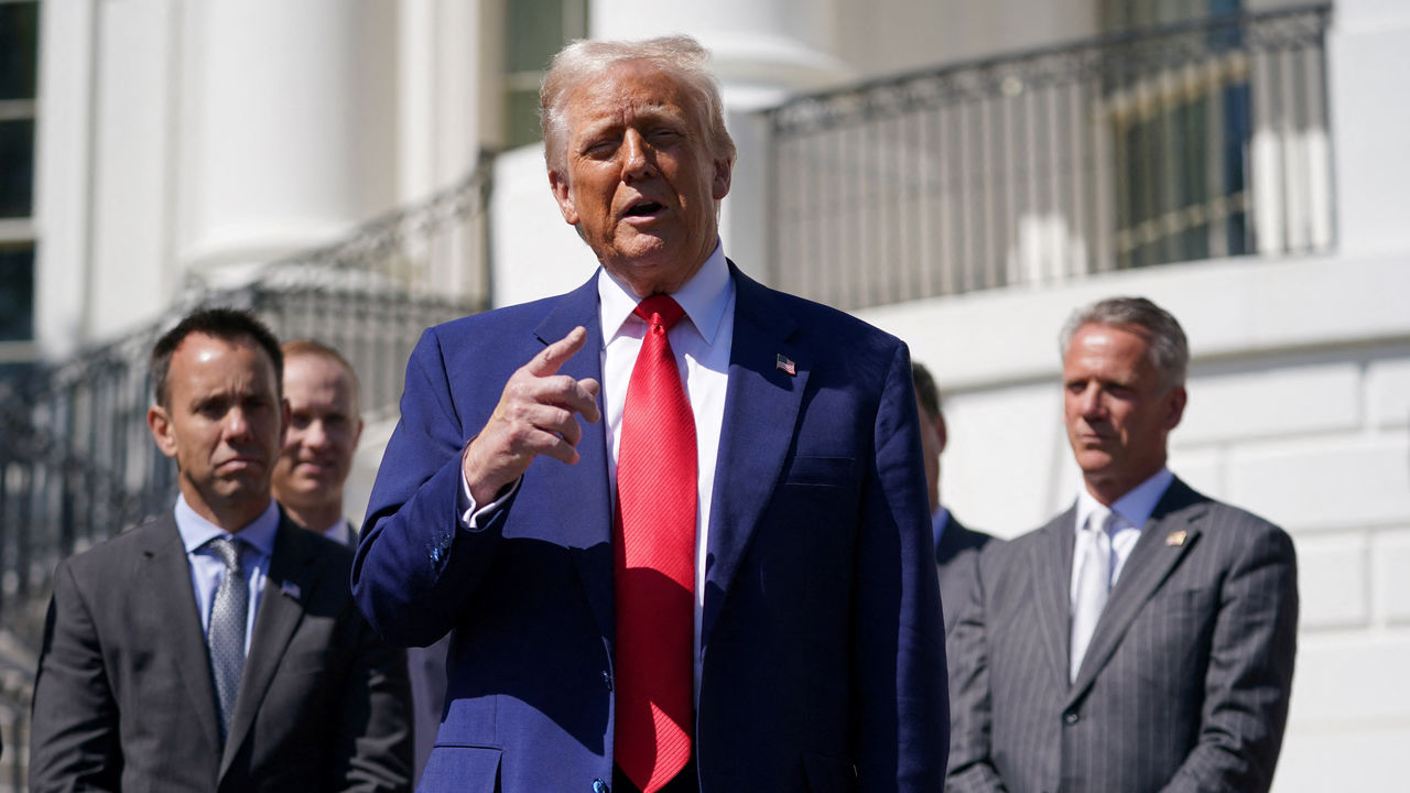 President Trump outside the White House