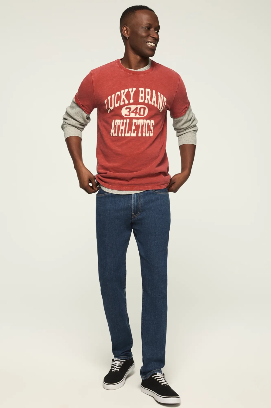 Image of Lucky Brand 412 Athletic Slim - Men's Pants Denim Slim Fit Jeans in Starship