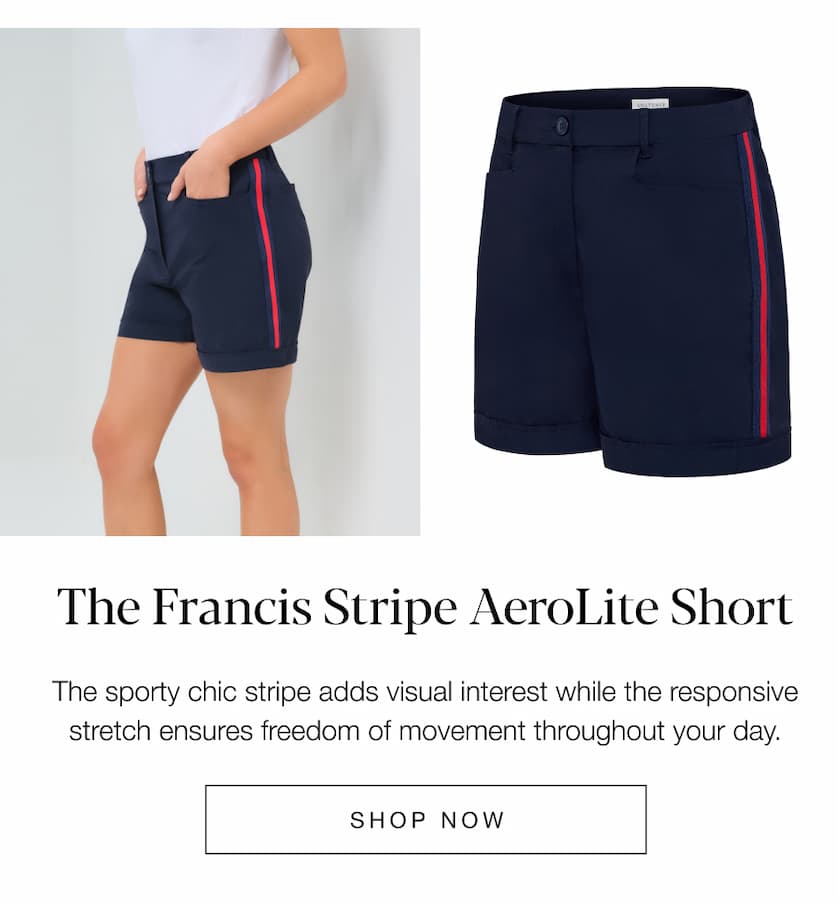 The Francis Stripe AeroLite Short. SHOP NOW