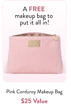 Pink Corduroy Makeup Bag