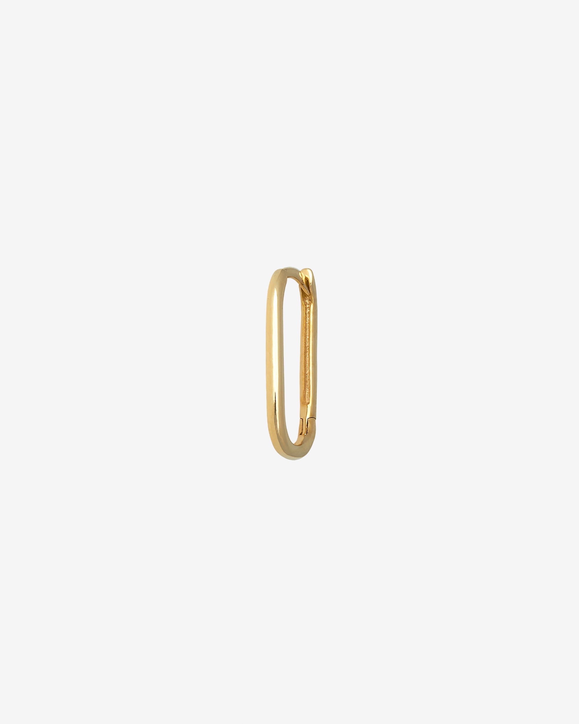 Image of Paperclip Single Hoop Solid Gold