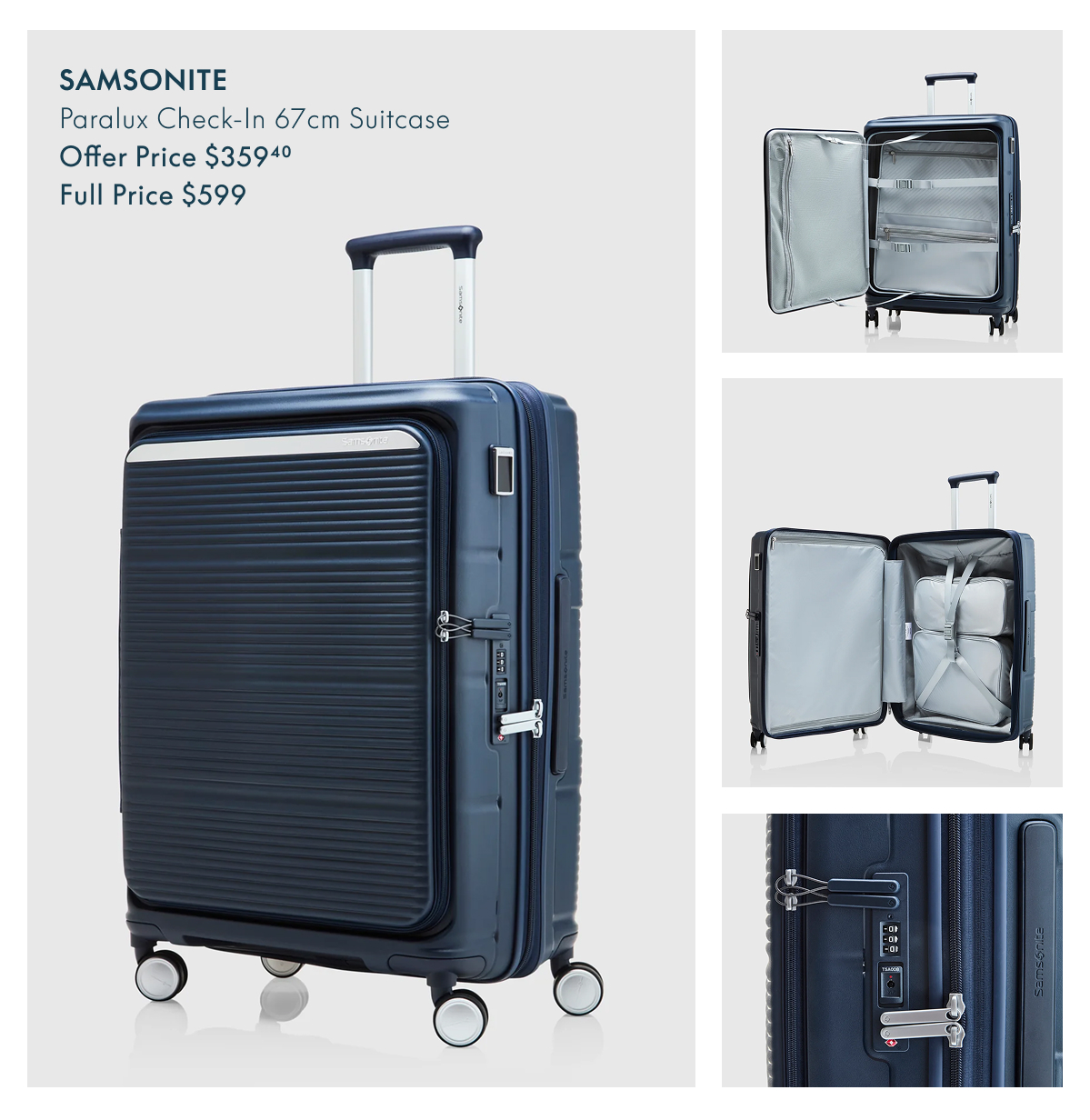 SAMSONITE Paralux Check-In 67cm Suitcase