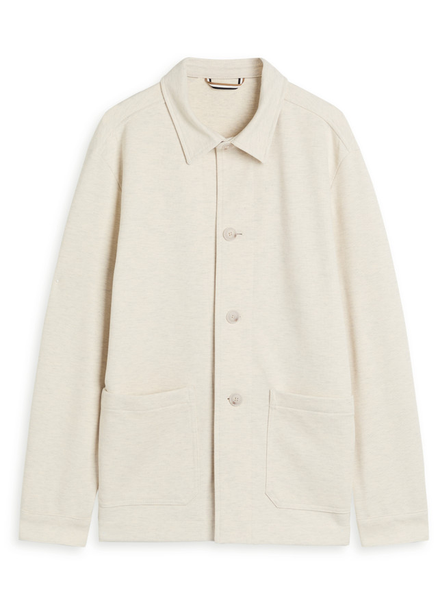BOSS Mélange-knit cotton-blend jacket