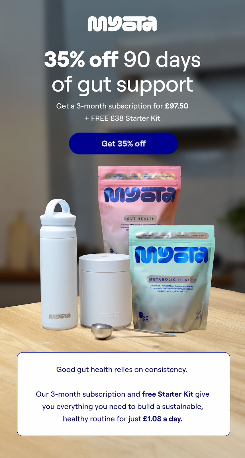 35% off 90 days of gut support