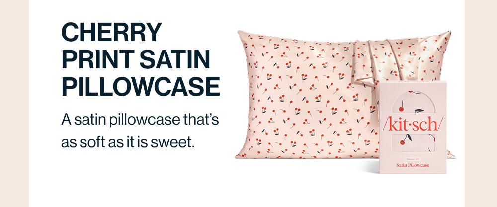 Cherry Print Satin Pillowcase