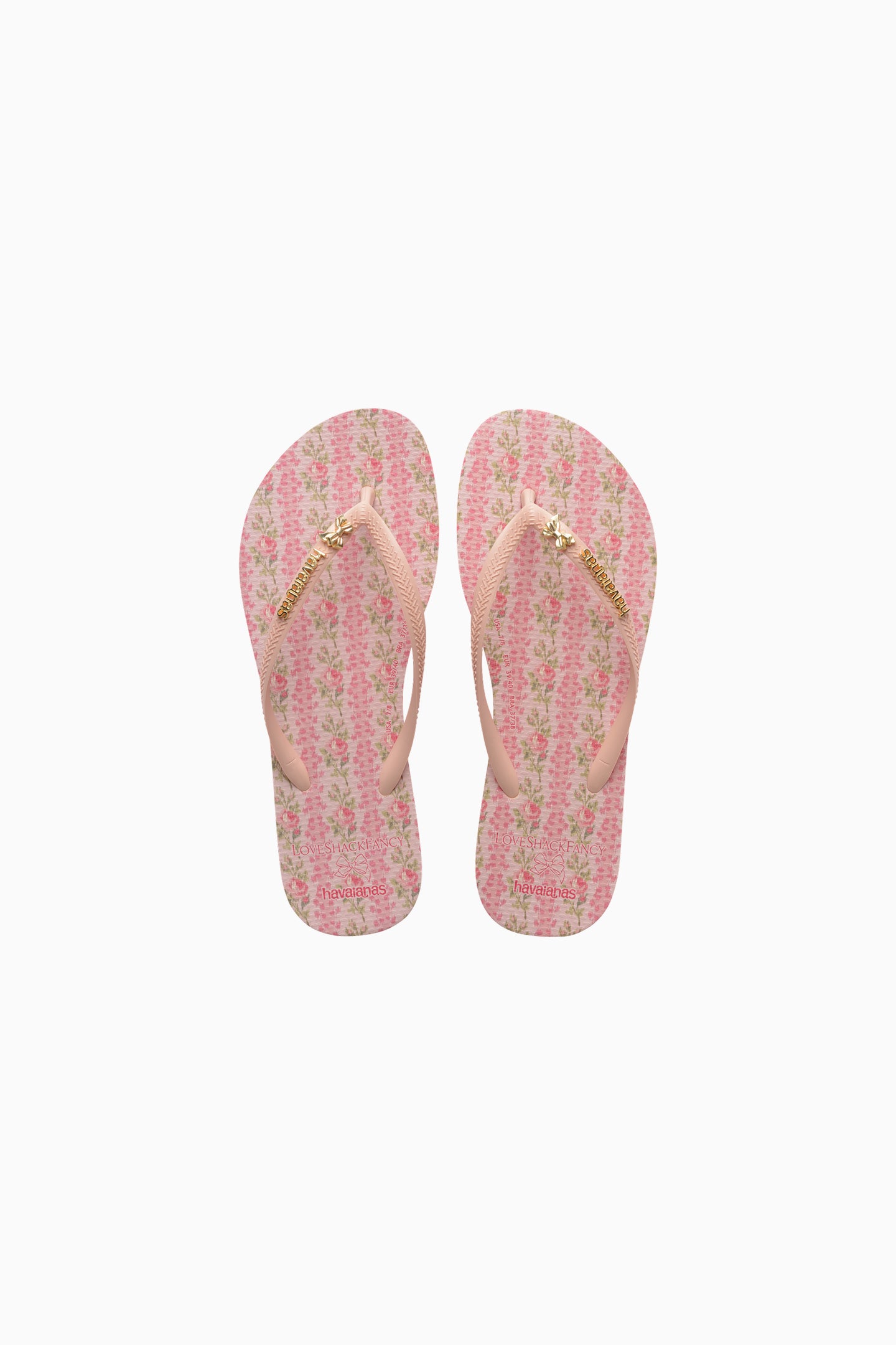 Image of LoveShackFancy x havaianas Girls Strawberry Macaroon Flip Flops