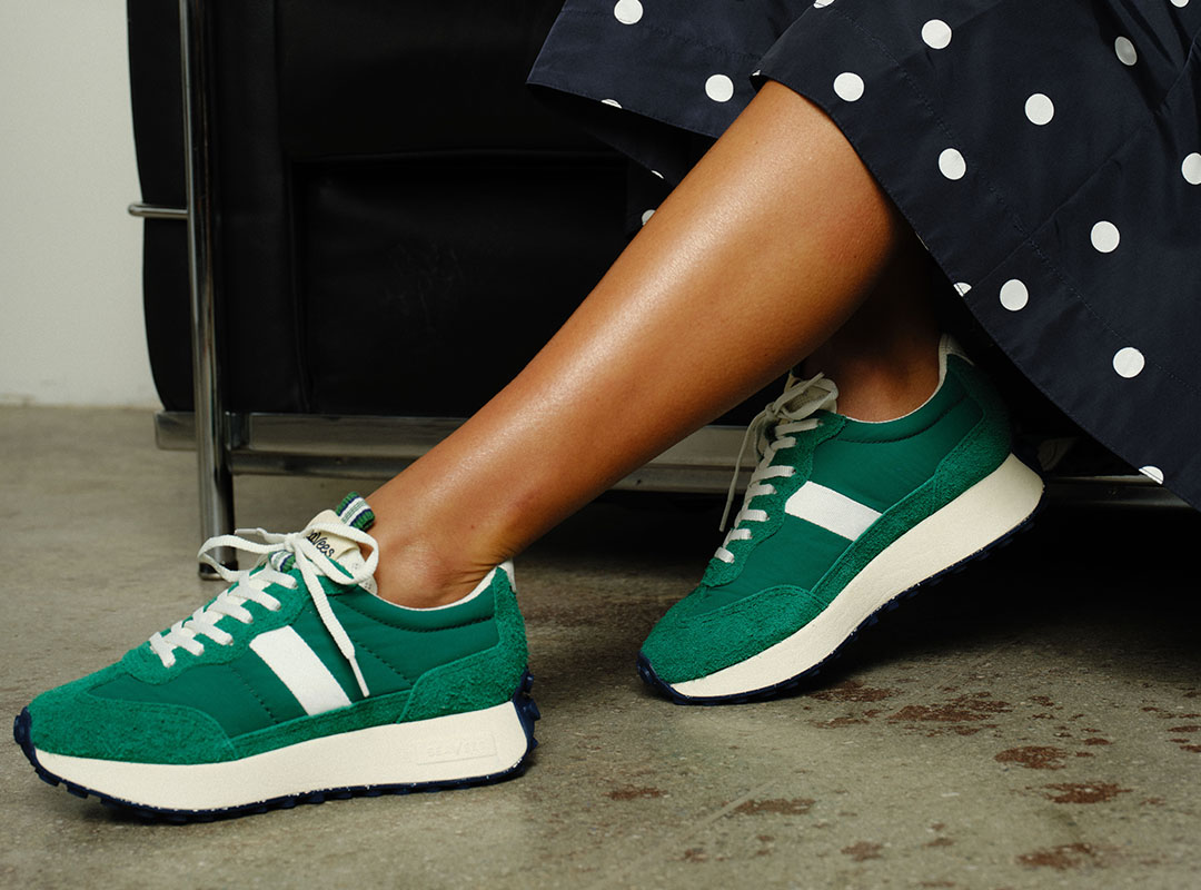 The Womens Acorn Trainer in Grass Green