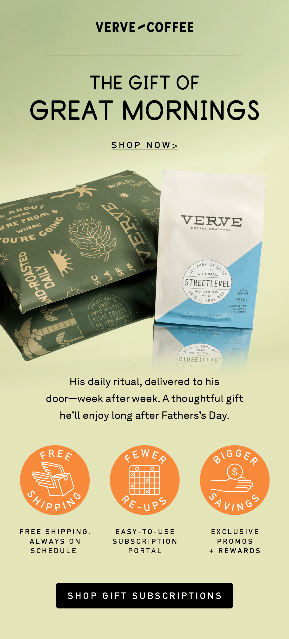 Shop coffee gift subscriptions for dad