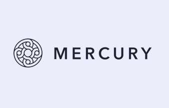 Mercury logo on a light lavender background.
