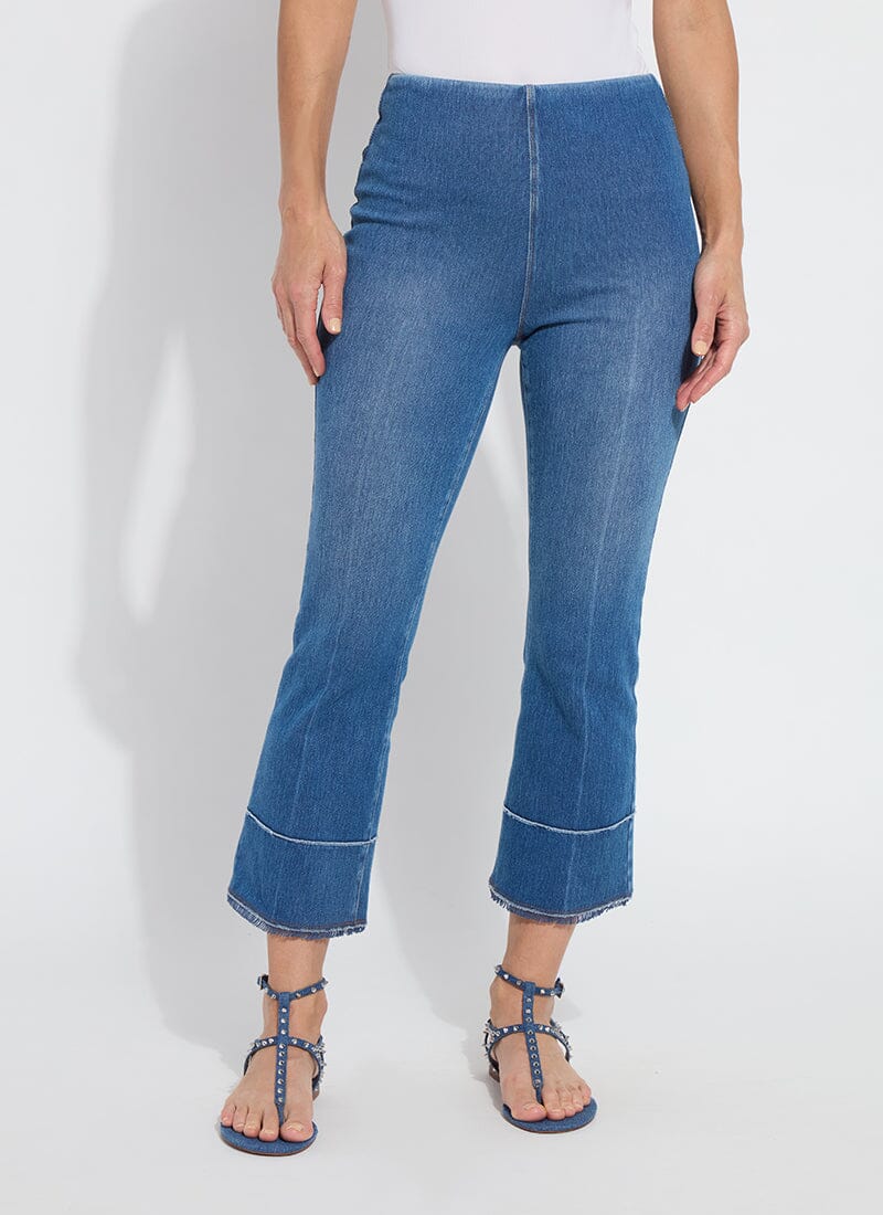 Image of Dara Seamed Hem Crop Denim (25" Inseam)
