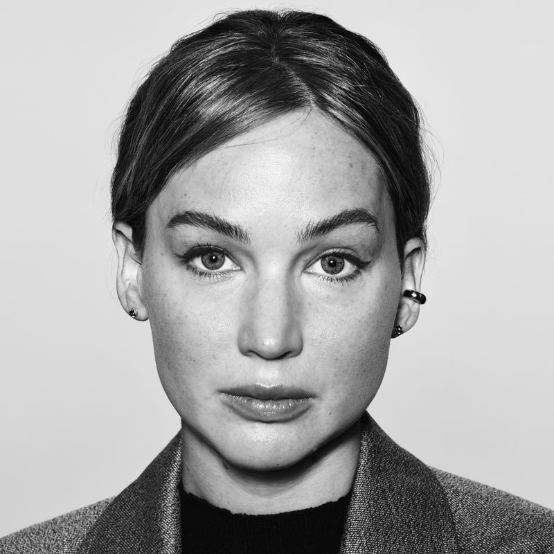 A photograph of Jennifer Lawrence by Richard Burbridge