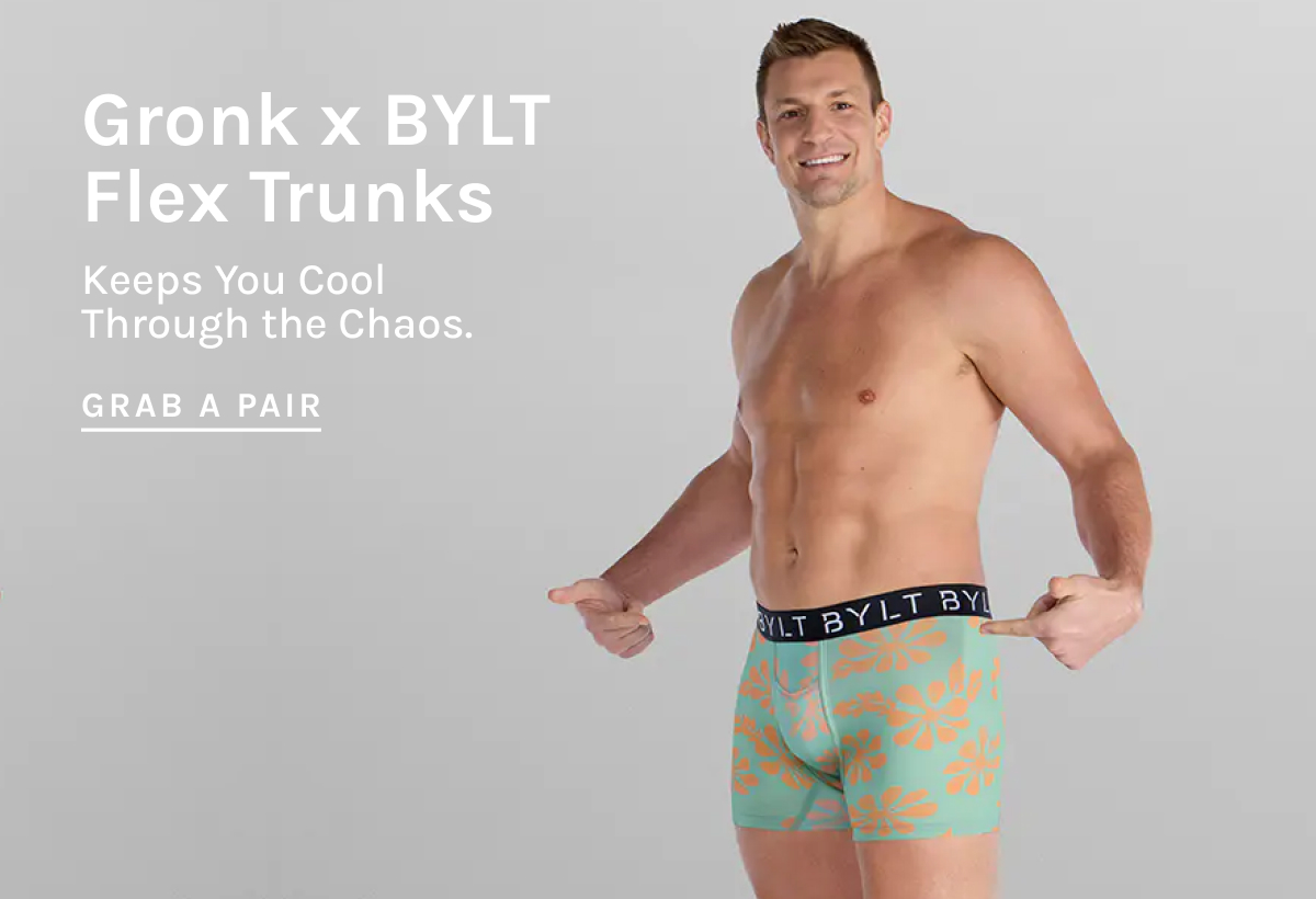 Gronk x BYLT Flex Trunks Keeps You Cool Through the Chaos. [GRAB A PAIR]