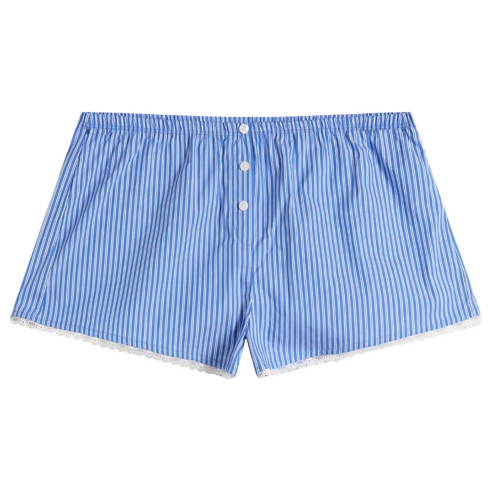 Good American Poplin Lace Trimmed Boxer Shorts