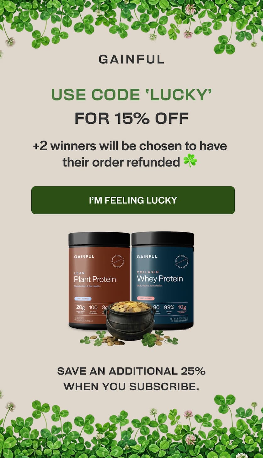Use code LUCKY for 15% off + 2 winners will be chosen to have their order refunded