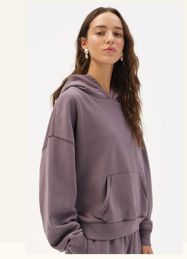 Organic Fleece Contrast Hoodie
