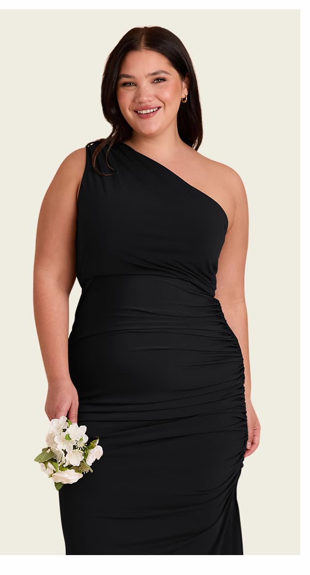 Claudia Luxe Knit Dress in Black