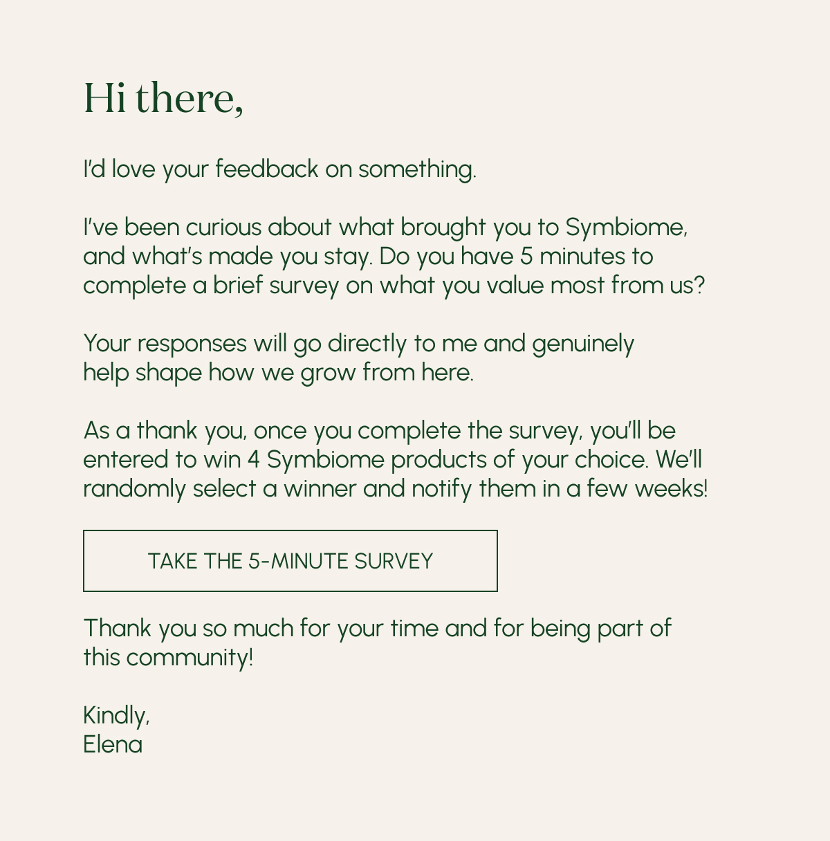 Take the 5-minute Survey