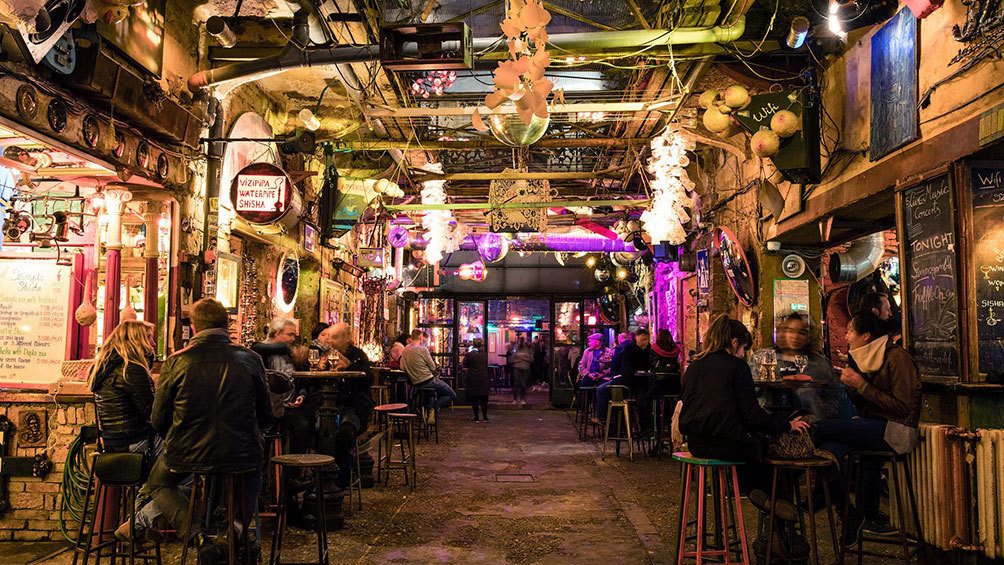 Image description: Szimpla bar in Budapest.

