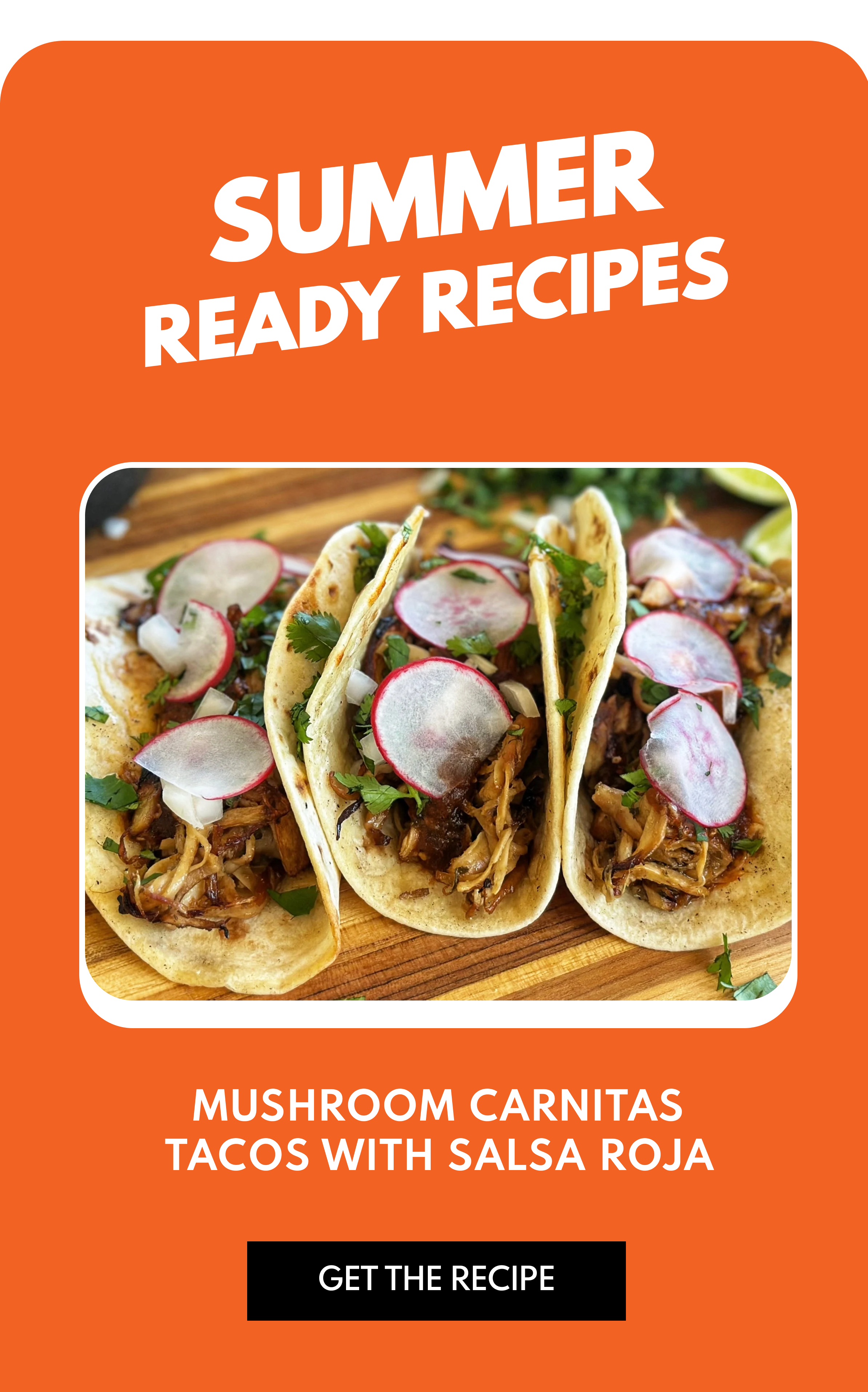 Mushroom Carnitas Tacos With Salsa Roja