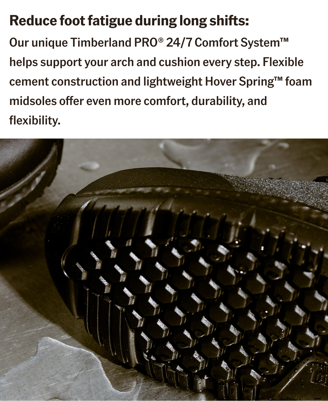 Reduce foot fatigue during long shifts.