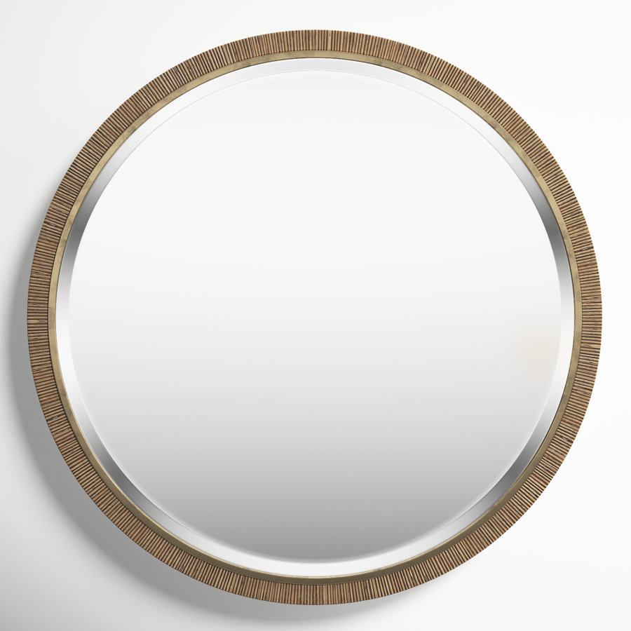 Round Rattan Wall Mirror